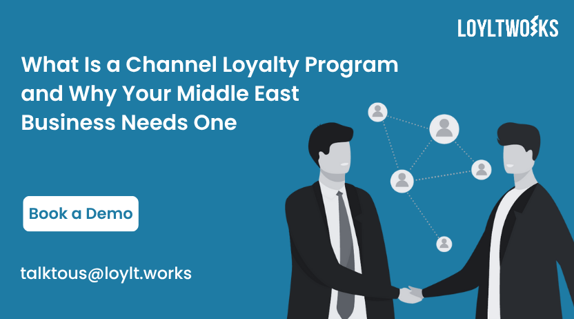 Channel loyalty program concept with Middle Eastern business professionals collaborating and growing partner relationships